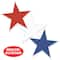 Beistle 7.5" x 7.75" Red, White & Blue Plastic Star Cutouts, 6ct.